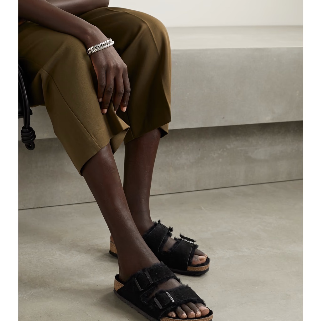 Women’s Black Shearling Arizona Birkenstock